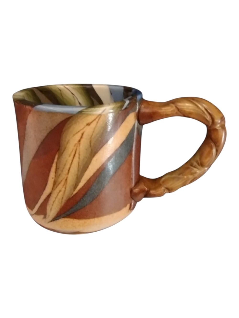 Studio Pottery Espresso Mug Signed Artist Toliver Unique